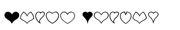 Heart Shapes font preview